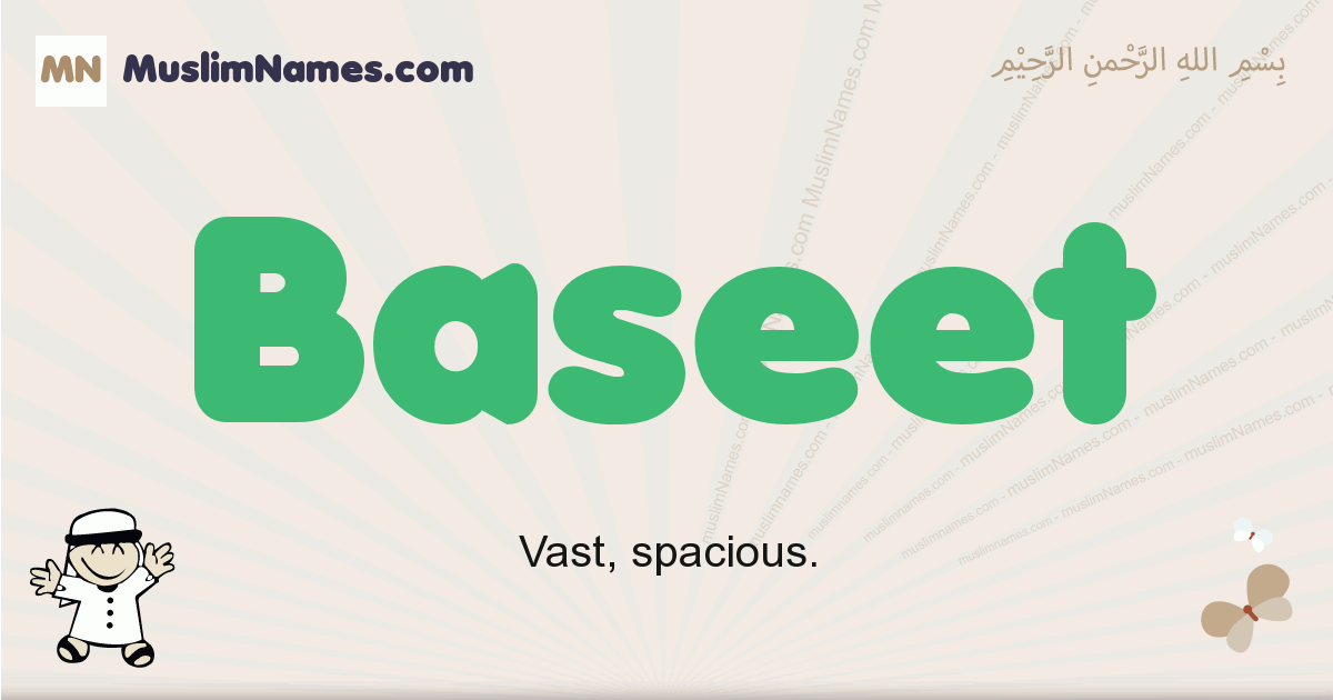Baseet muslim boys name and meaning, islamic boys name Baseet