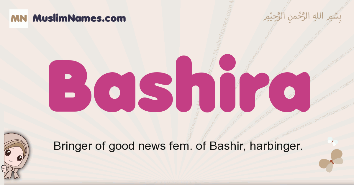 Bashira muslim girls name and meaning, islamic girls name Bashira