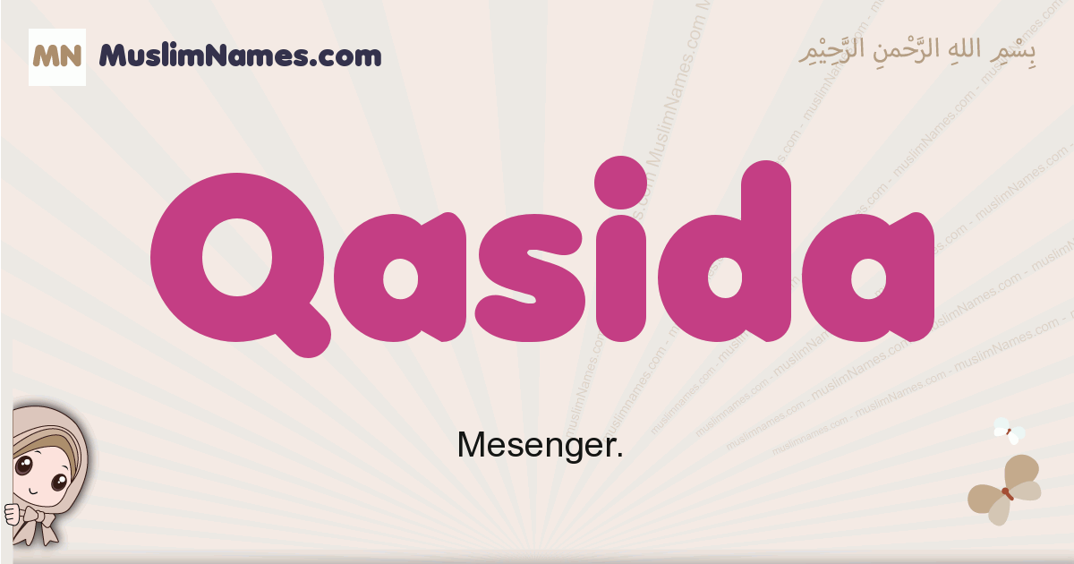 Qasida muslim girls name and meaning, islamic girls name Qasida