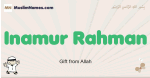 Inamur-Rahman muslim boys name and meaning, islamic boys name Inamur-Rahman