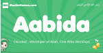Aabida arabic girl name and meaning, quranic girls name Aabida