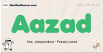 Aazad muslim boys name and meaning, islamic boys name Aazad