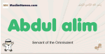 Abdul-alim muslim boys name and meaning, islamic boys name Abdul-alim