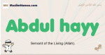 Abdul-hayy muslim boys name and meaning, islamic boys name Abdul-hayy