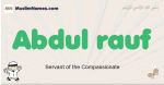 Abdul-rauf muslim boys name and meaning, islamic boys name Abdul-rauf