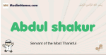 Abdul-shakur muslim boys name and meaning, islamic boys name Abdul-shakur