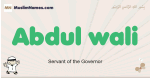 Abdul-wali muslim boys name and meaning, islamic boys name Abdul-wali