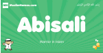 Abisali arabic boys name and meaning, quranic boys name Abisali