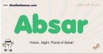 Absar muslim boys name and meaning, islamic boys name Absar