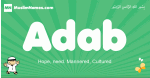 Adab arabic boys name and meaning, quranic boys name Adab