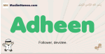 Adheen muslim boys name and meaning, islamic boys name Adheen
