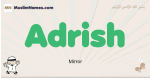 Adrish muslim boys name and meaning, islamic boys name Adrish