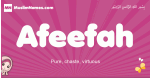 Afeefah arabic girls name and meaning, muslim girl name Afeefah