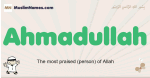 Ahmadullah muslim boys name and meaning, islamic boys name Ahmadullah