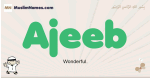 Ajeeb muslim boys name and meaning, islamic boys name Ajeeb