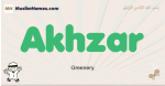 Akhzar muslim boys name and meaning, islamic boys name Akhzar