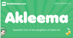 Akleema arabic girl name and meaning, quranic girls name Akleema