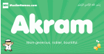 Akram arabic boys name and meaning, quranic boys name Akram