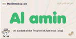 Al-amin muslim boys name and meaning, islamic boys name Al-amin