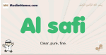 Al-safi muslim boys name and meaning, islamic boys name Al-safi