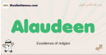 Alaudeen muslim boys name and meaning, islamic boys name Alaudeen