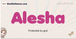 Alesha muslim girls name and meaning, islamic girls name Alesha