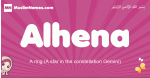 Alhena arabic girls name and meaning, muslim girl name Alhena