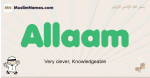Allaam muslim boys name and meaning, islamic boys name Allaam