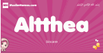 Altthea arabic girls name and meaning, muslim girl name Altthea