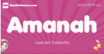 Amanah arabic girls name and meaning, muslim girl name Amanah