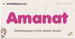 Amanat muslim girls name and meaning, islamic girls name Amanat