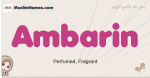 Ambarin muslim girls name and meaning, islamic girls name Ambarin