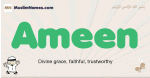 Ameen muslim boys name and meaning, islamic boys name Ameen