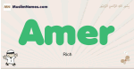 Amer muslim boys name and meaning, islamic boys name Amer