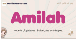 Amilah muslim girls name and meaning, islamic girls name Amilah