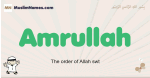 Amrullah muslim boys name and meaning, islamic boys name Amrullah
