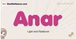 Anar muslim girls name and meaning, islamic girls name Anar