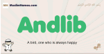 Andlib muslim boys name and meaning, islamic boys name Andlib