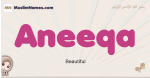 Aneeqa muslim girls name and meaning, islamic girls name Aneeqa