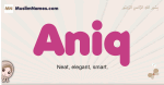 Aniq muslim girls name and meaning, islamic girls name Aniq