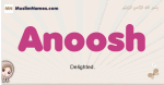 Anoosh muslim girls name and meaning, islamic girls name Anoosh