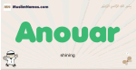 Anouar muslim boys name and meaning, islamic boys name Anouar