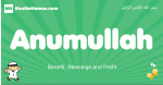 Anumullah arabic boys name and meaning, quranic boys name Anumullah
