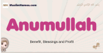 Anumullah muslim girls name and meaning, islamic girls name Anumullah