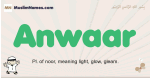 Anwaar muslim boys name and meaning, islamic boys name Anwaar