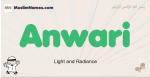 Anwari muslim boys name and meaning, islamic boys name Anwari