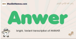 Anwer muslim boys name and meaning, islamic boys name Anwer