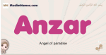 Anzar muslim girls name and meaning, islamic girls name Anzar