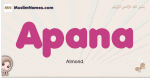 Apana muslim girls name and meaning, islamic girls name Apana