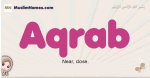 Aqrab muslim girls name and meaning, islamic girls name Aqrab